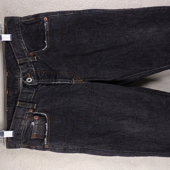 Lucky Brand Dungarees by Gene Montesano Black Mid Rise Straight Leg Color Jean - Picture 2 of 15